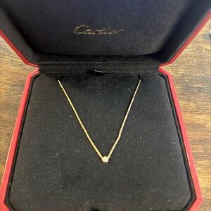 Cartier Gold Necklace with Diamond Pendant d’amour XS -rose gold
